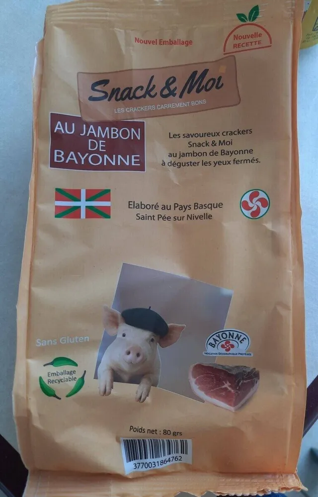 Crackers au jambon de bayonne