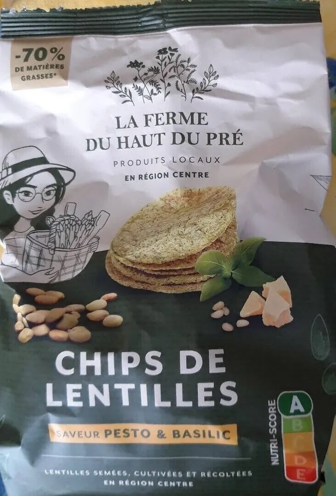 CHIPS DE LENTILLES SAVEUR PESTO & BASILIC