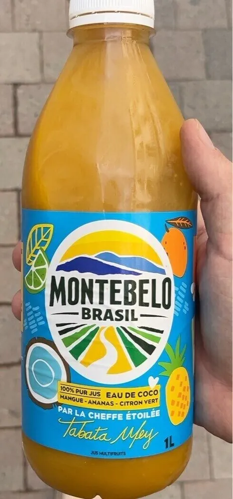 Montebelo brasil-eau de coco-mangue -ananas -citron vert