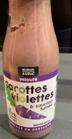 Velouté carottes violettes & saucisses fumée