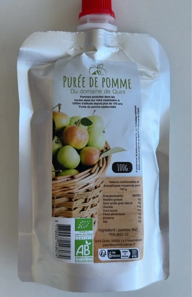 Purée de pomme du domaine de Quint