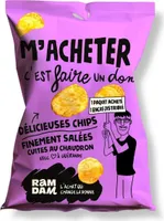 Chips finement salées