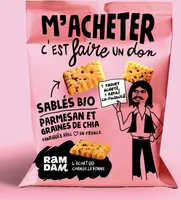 Sablés bio Parmesan et graines de chia