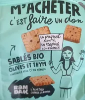 SABLÉS BIO OLIVES ET THYM