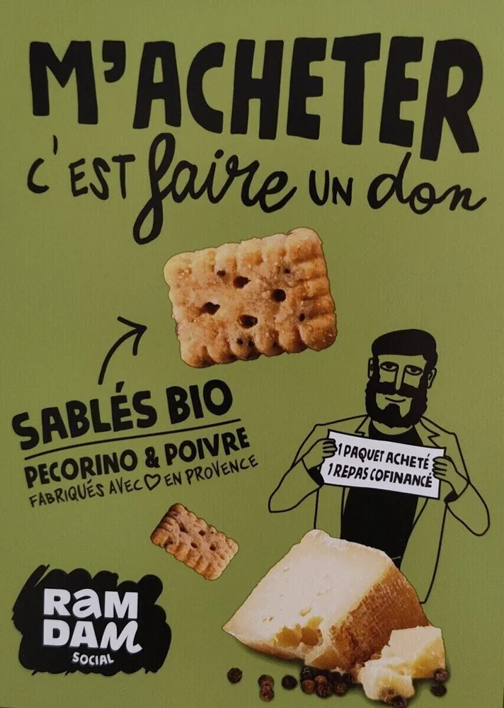 Sablés bio Pécorino Poivre