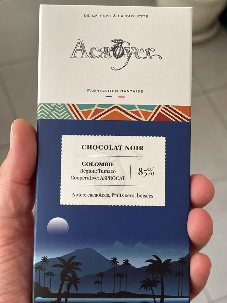Chocolat Noir Colombie 85%