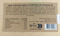 Pain d'épices miel et pépites de chocolat