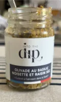 Olivade au basilic noisette et raisin sec