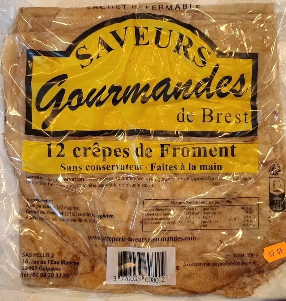 12 crêpes de froment