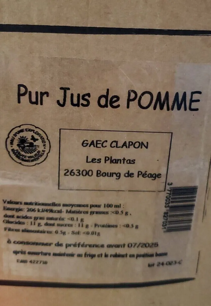 Pur Jus de POMME
