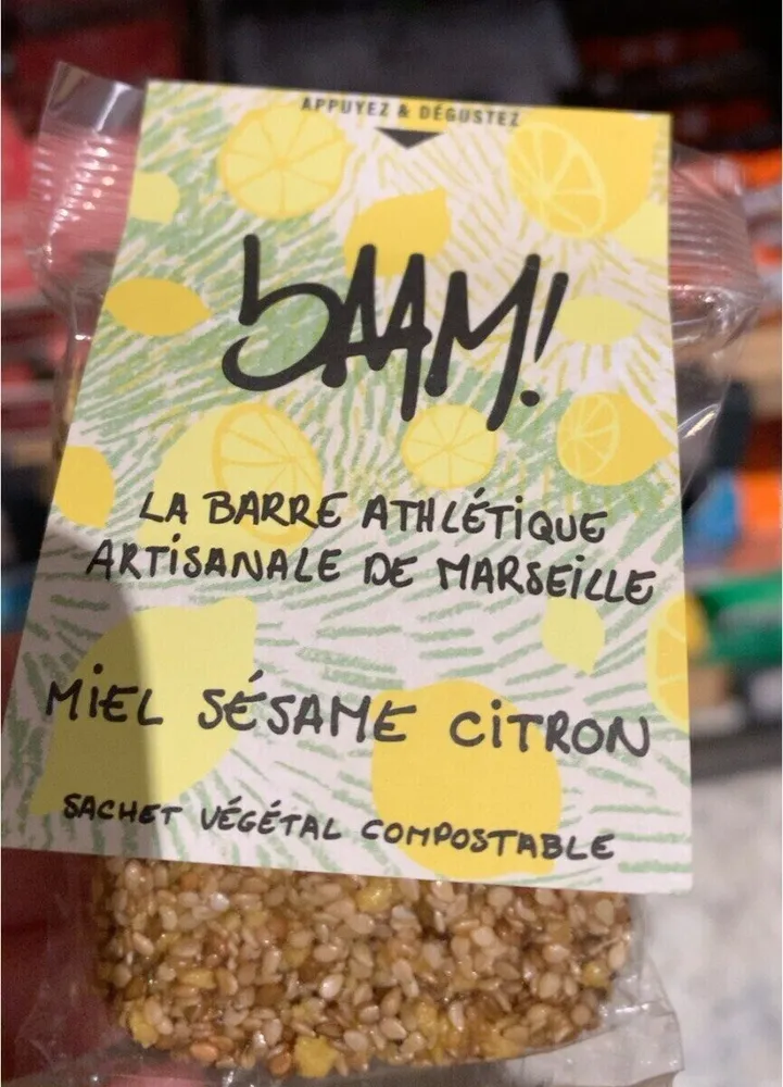 Barre énergetique bio - Miel Sésame Citron
