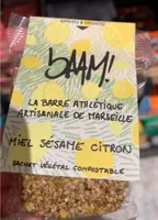 Barre énergetique bio - Miel Sésame Citron