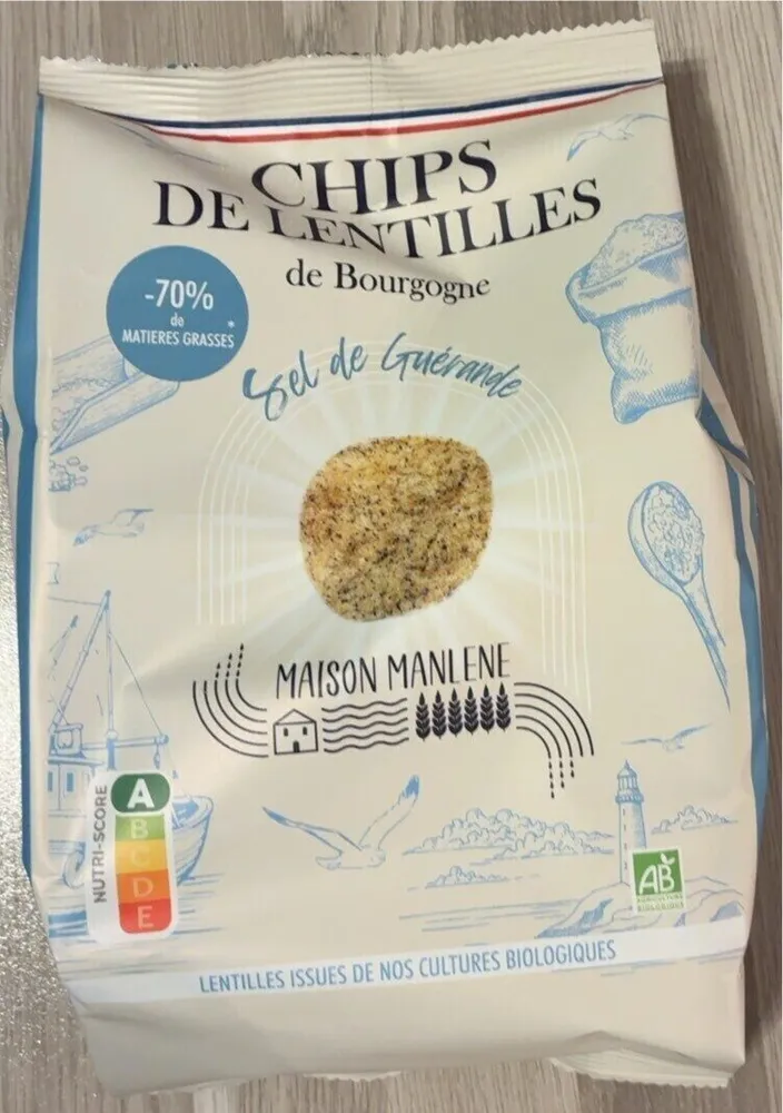 Chips de lentilles de bourgogne sel de guérande