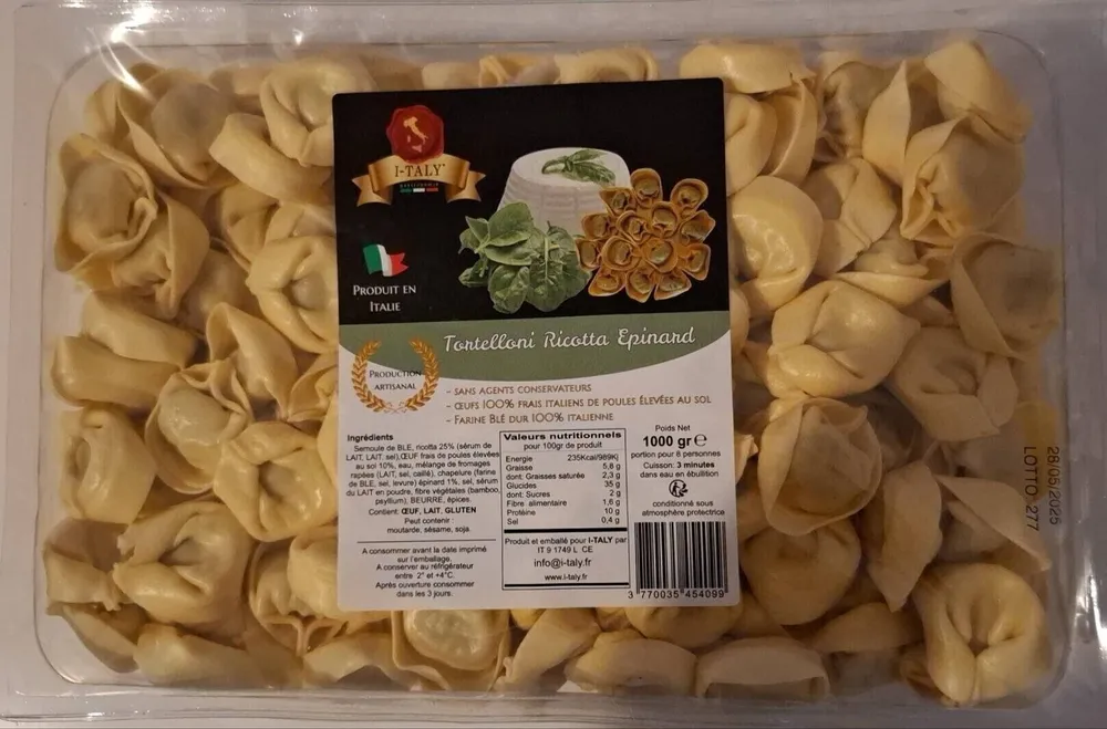 Tortelloni ricotta epinard