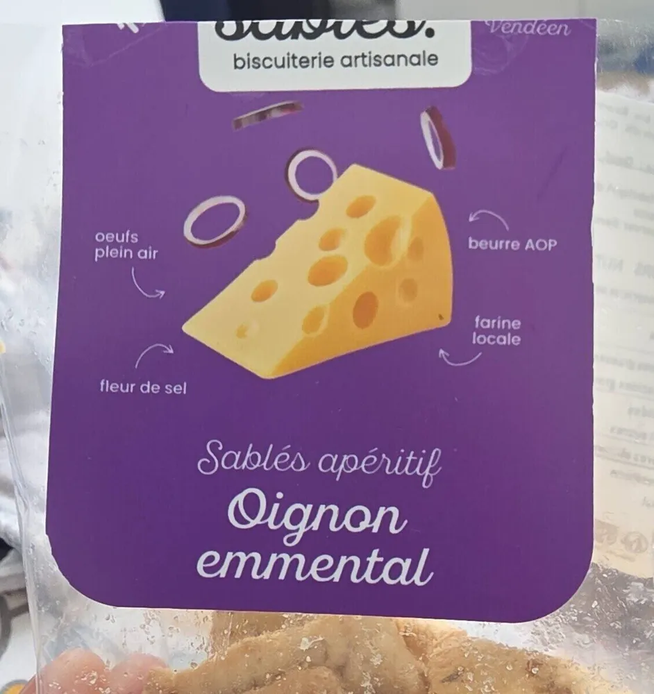 Sablés apéritif oignons emmental