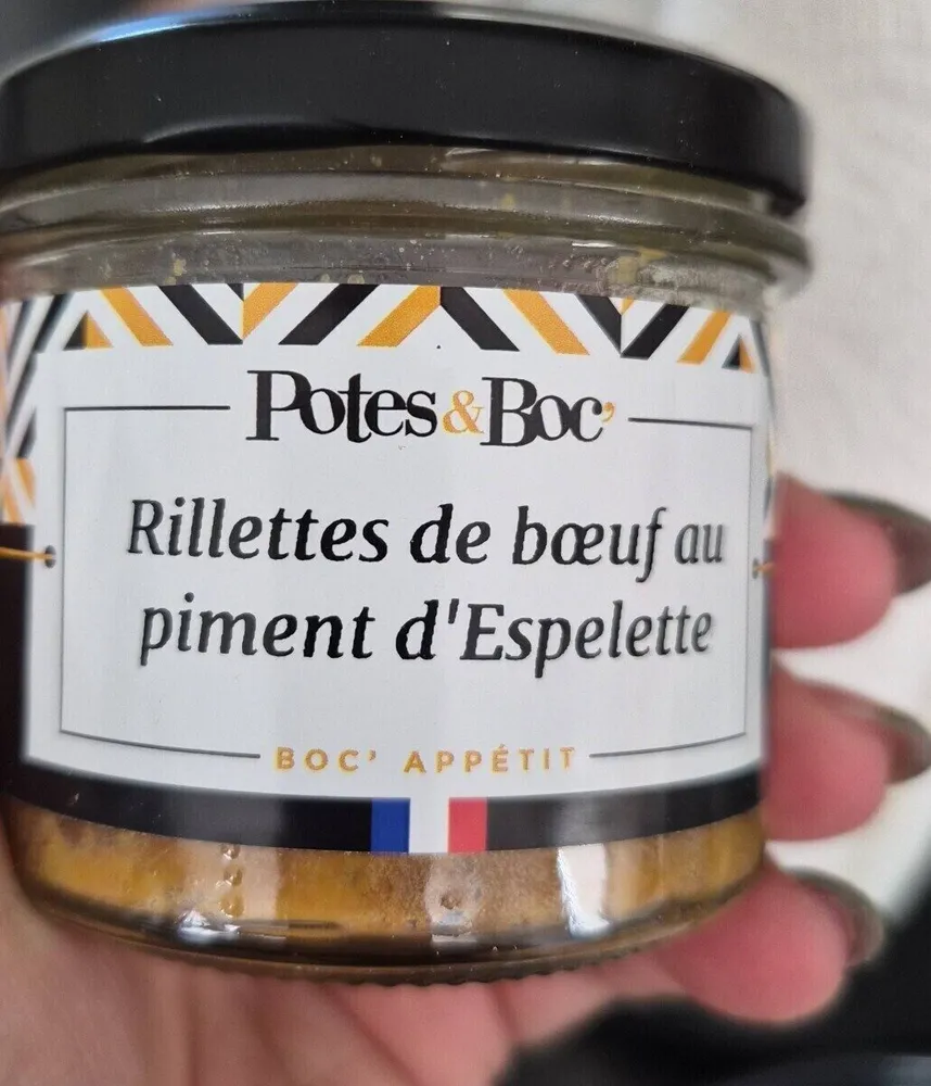 Rillettes de bœuf piment esperluette Potes et Boc