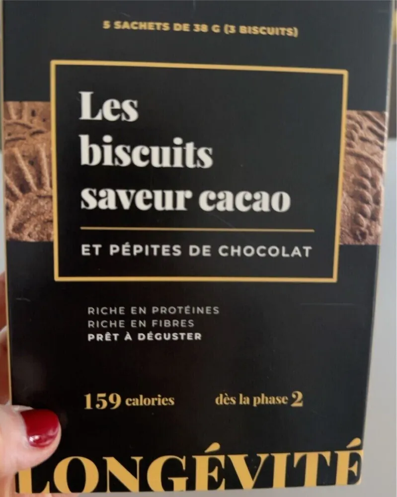 Biscuits saveur chocolat
