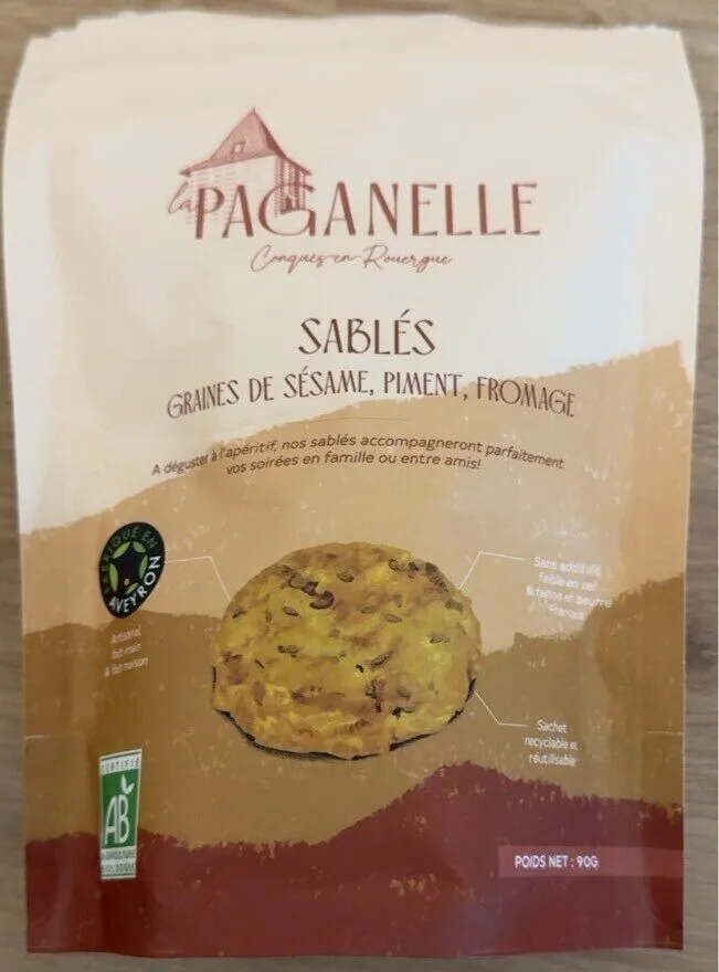 Sablés graines de sesamr, piment, fromage