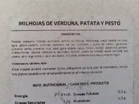 Milhojas de verdura, patata y pesto