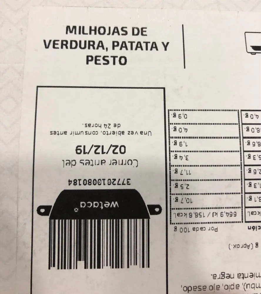 Milhojas de verdura,patata y pesto