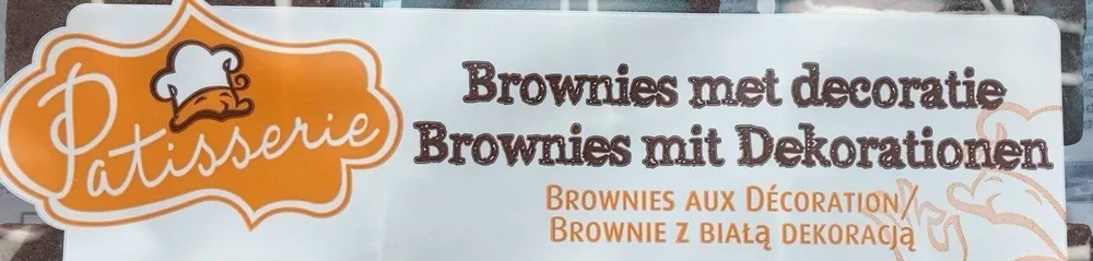 Brownie met decoratie