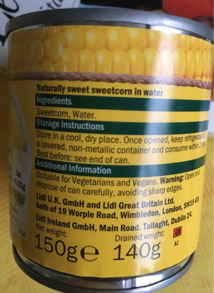 Naturally sweet sweetcorn