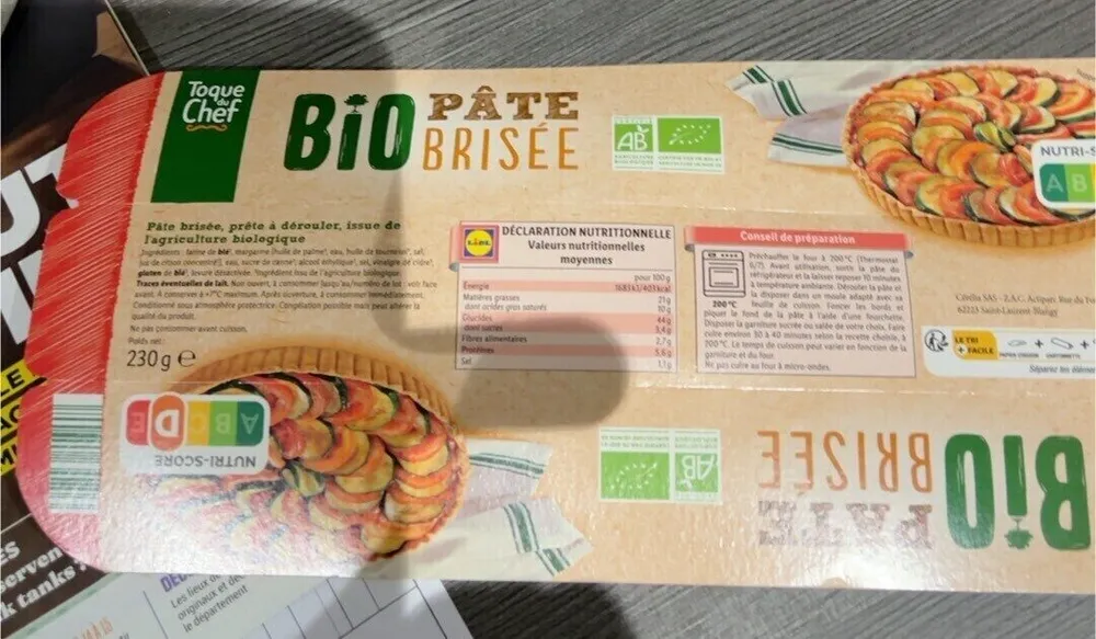 Pate brisee bio