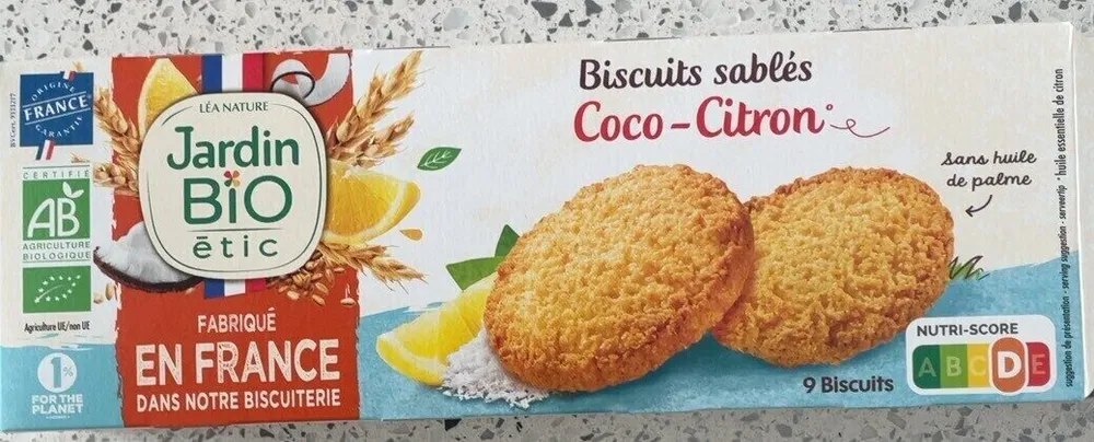 Biscuits sablés coco-citron