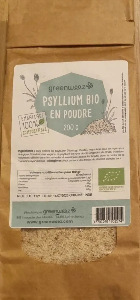 Psyllium bio en poudre