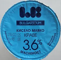 Краве кисело мляко 3.6%