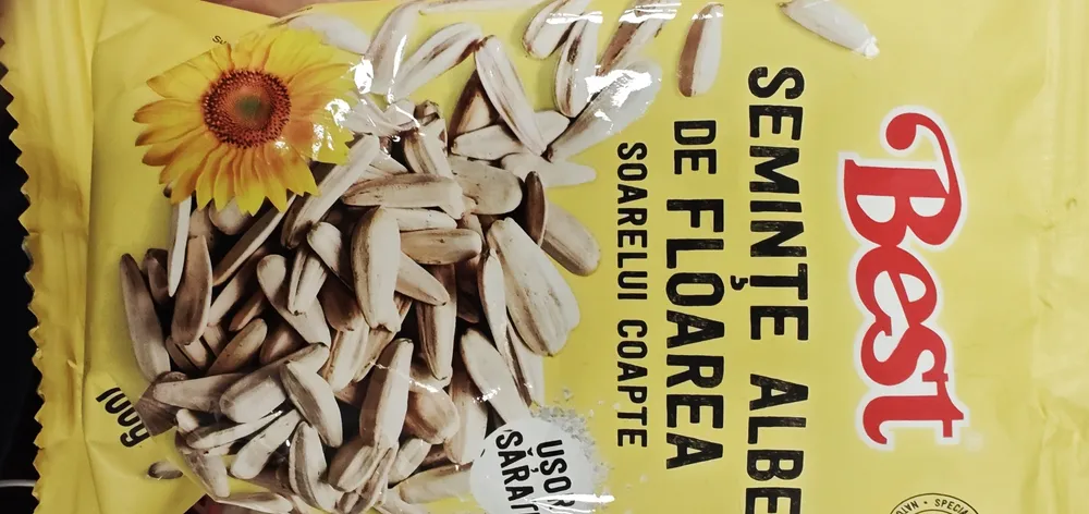Seminte albe de floarea soarelui coapte