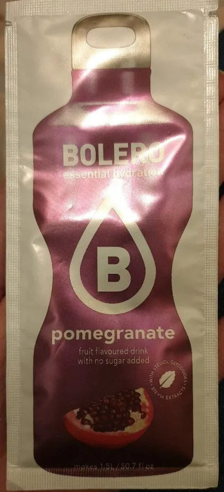 Bolero Instant Fruit Flavored Drink Sugar Free Pomegranate
