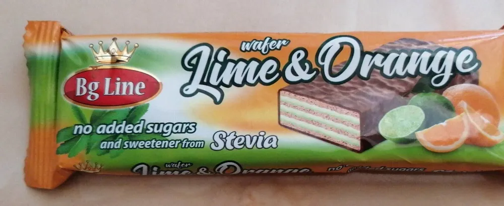 Lime et orange wafer