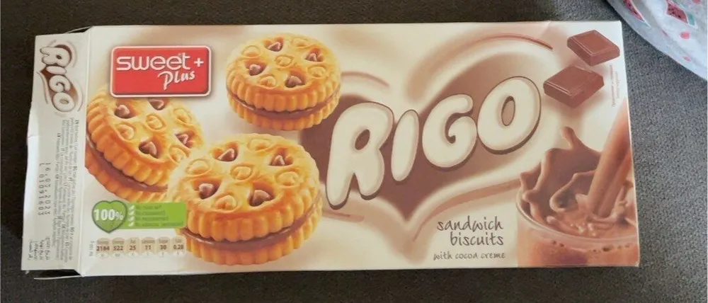 Rigo сандвич бисквит из какаов крем