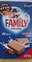 Family mini waffles cocoa
