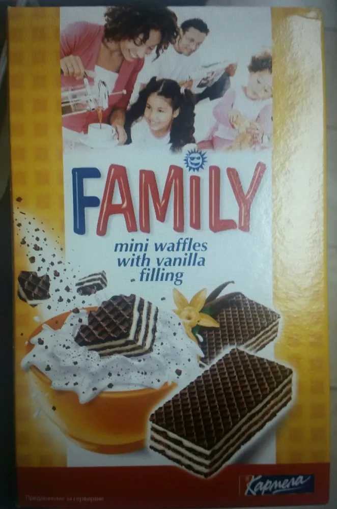 Family mini waffles vanilla