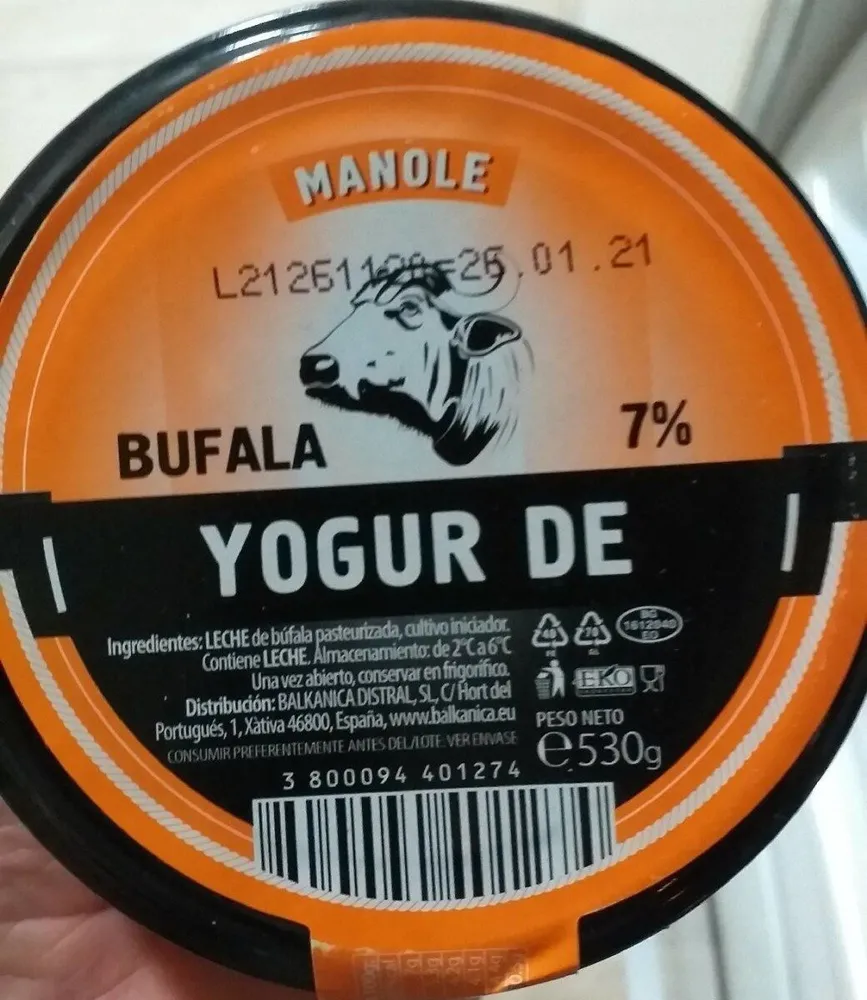 Yogur de bufala