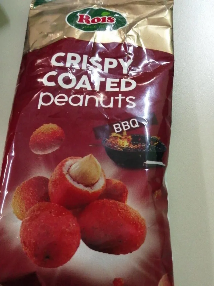 Crispy coated peanuts