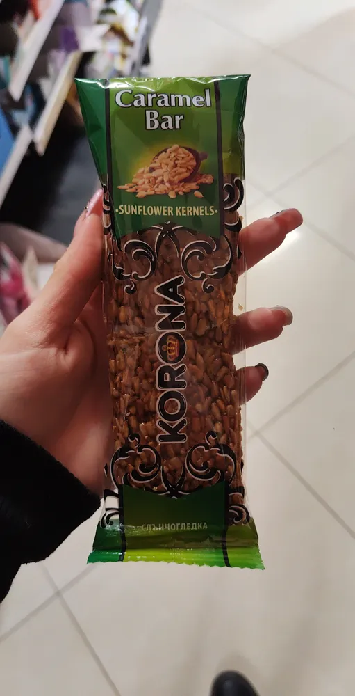 Bar Korona Caramel Sunflower Kernels 60G 1 / 15 0.9KG / Box