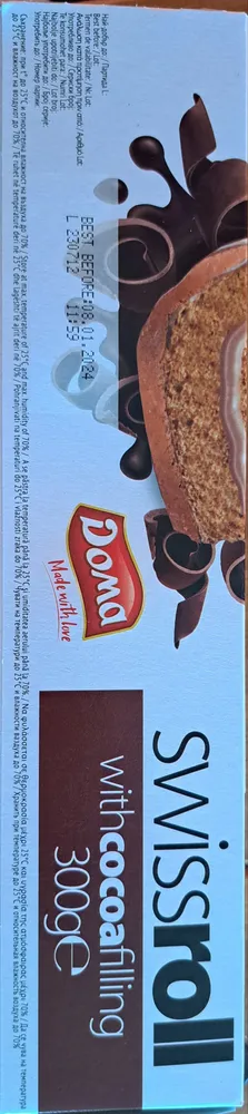 Swissroll with cocoa filling