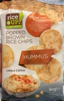 Popped Brown Rice Chips Hummus