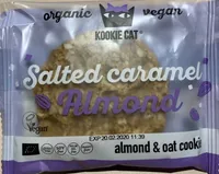 Kookie Cat Salted caramel Almond 3800233683240 Bio veganer Keks mit gesalzenes Karamell Mandeln