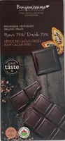 Benjamissimo noir 75% fèves de cacao crues