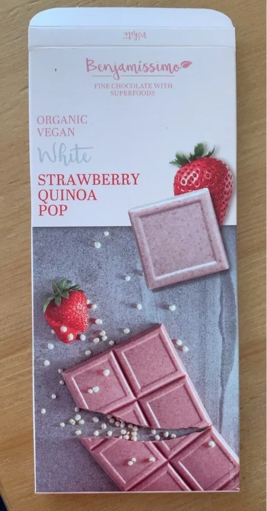 ORGANIC VEGAN White STRAWBERRY QUINOA POP