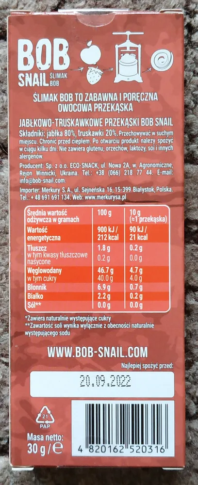 JABŁKOWO-TRUSKAWKOWE PRZEKĄSKI
