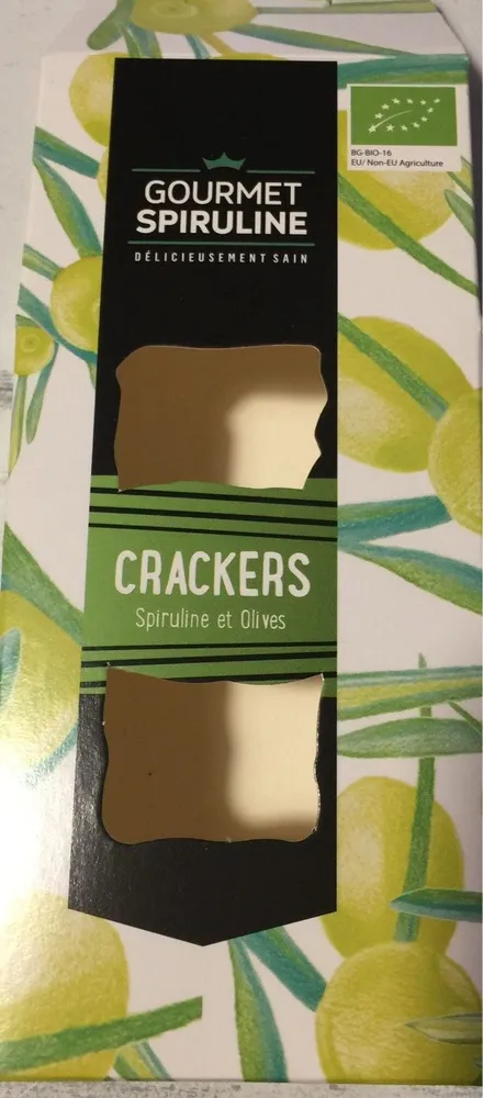 Crackers spiruline et olives