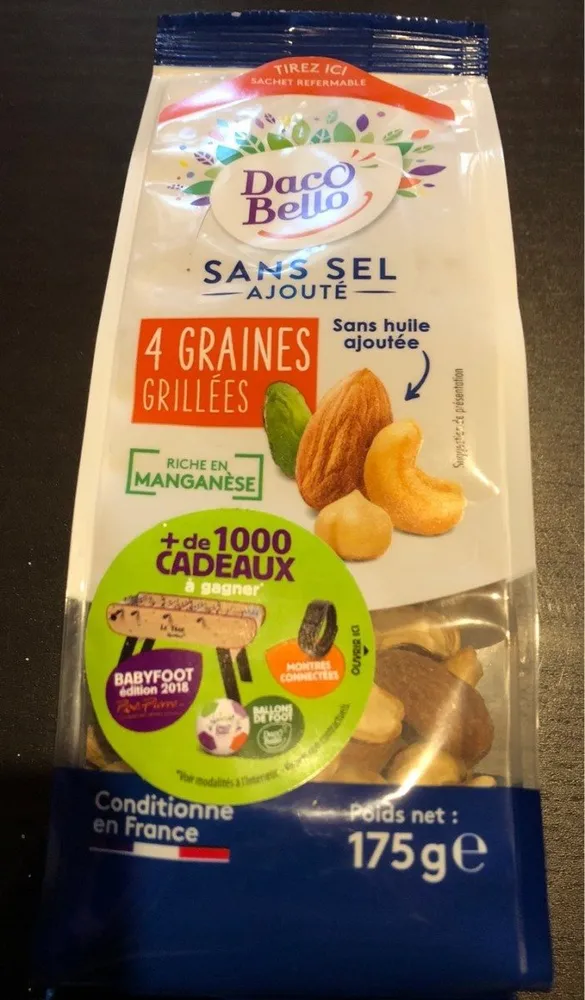 4 graines grillees