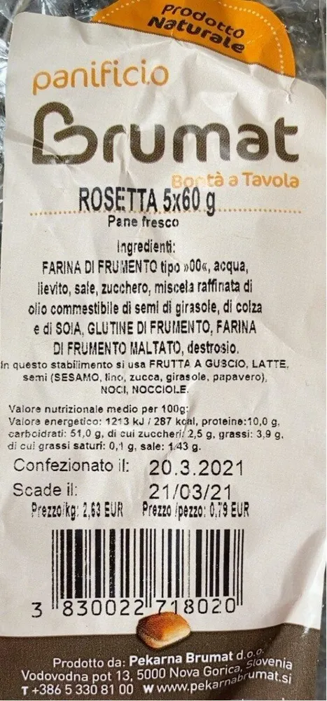 Pane fresco Rosetta