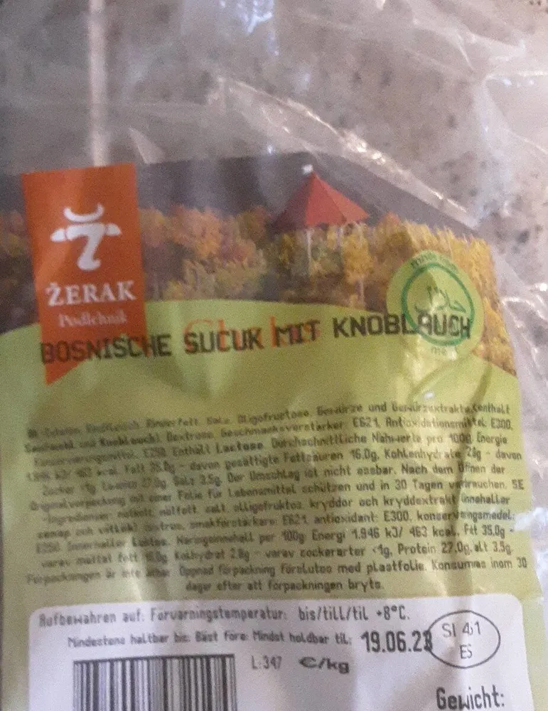 Bosnischen Sucuk mit Knoblauch