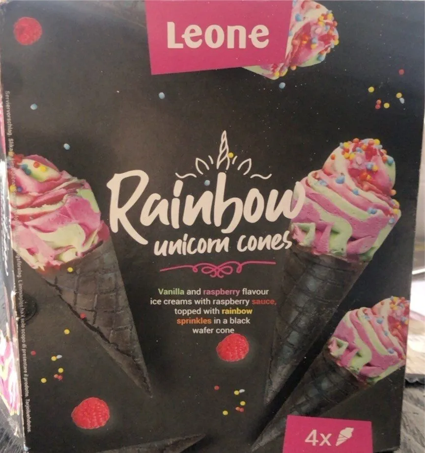 Rainbow unicorn cones